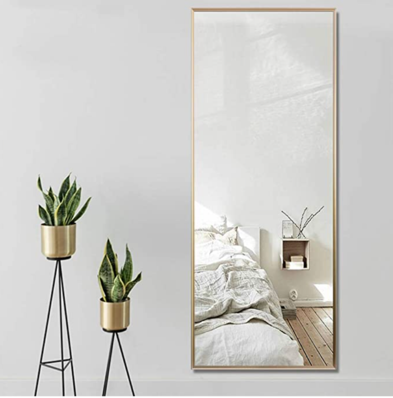 A full-length mirror