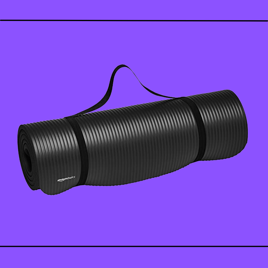 A thick yoga mat