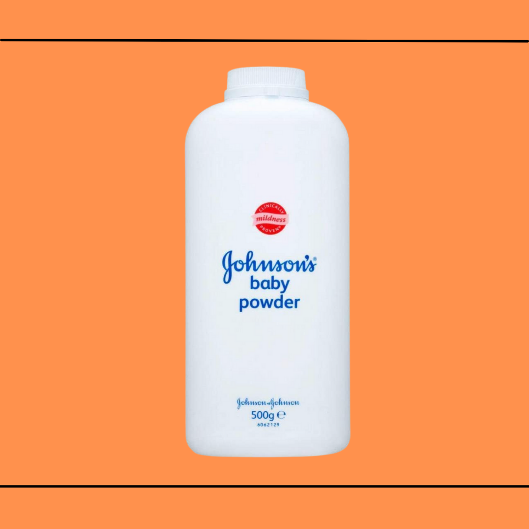 A bottle of baby powder