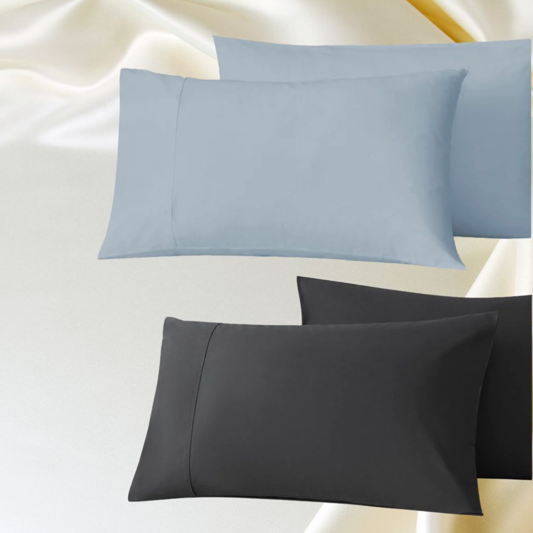 An Oeko-Tex certified set of eucalyptus pillowcases